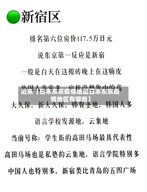 近来【日本东京疫情地区日本东京疫情地区有哪些】