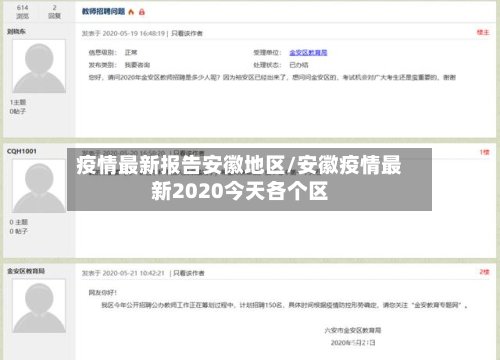 疫情最新报告安徽地区/安徽疫情最新2020今天各个区-第2张图片