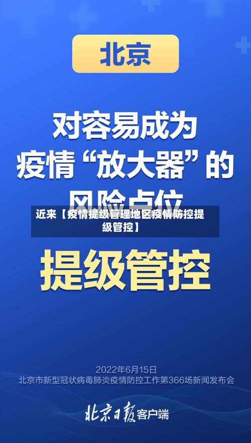 近来【疫情提级管理地区疫情防控提级管控】