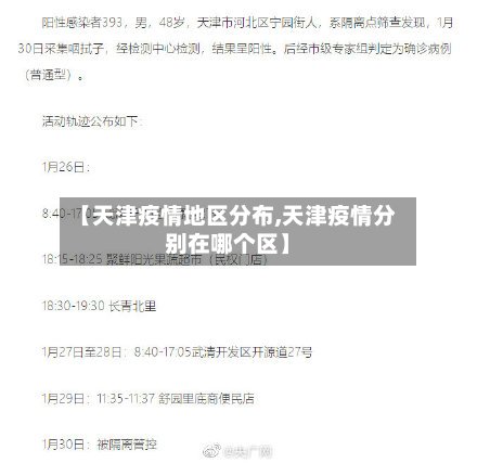 【天津疫情地区分布,天津疫情分别在哪个区】-第2张图片