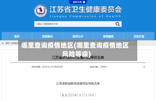 哪里查询疫情地区(哪里查询疫情地区风险等级)-第2张图片