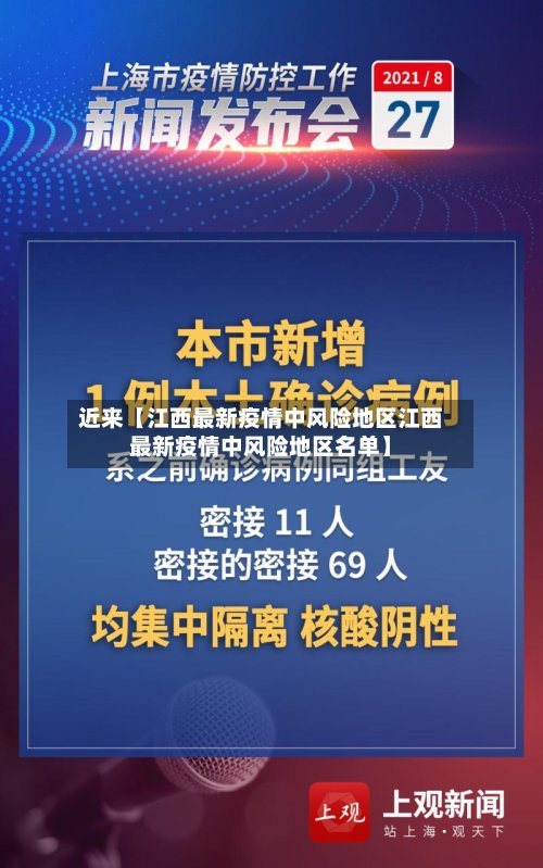 近来【江西最新疫情中风险地区江西最新疫情中风险地区名单】