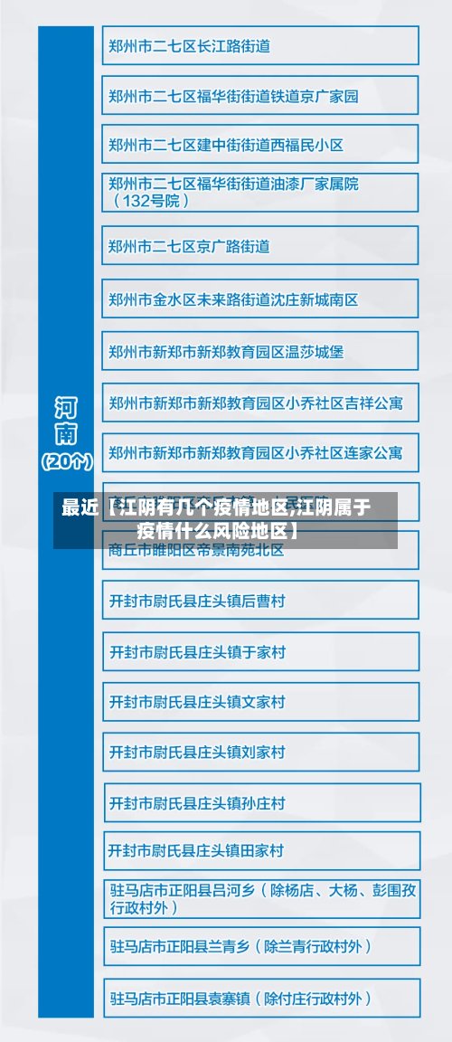 最近【江阴有几个疫情地区,江阴属于疫情什么风险地区】-第2张图片