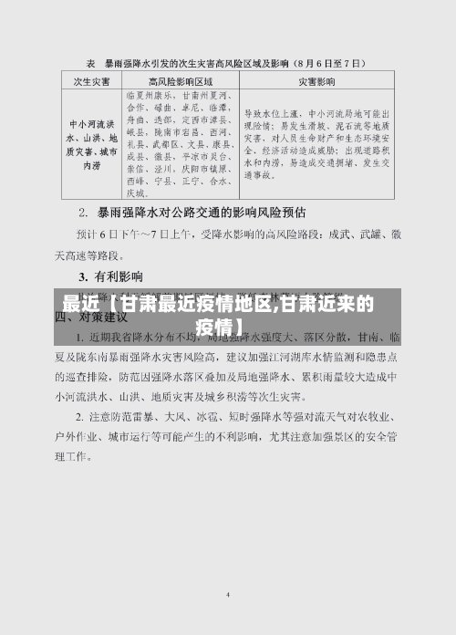 最近【甘肃最近疫情地区,甘肃近来的疫情】