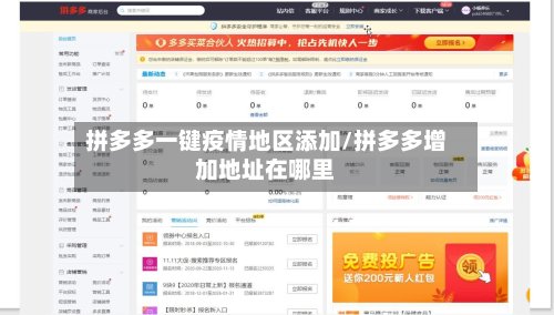 拼多多一键疫情地区添加/拼多多增加地址在哪里-第3张图片