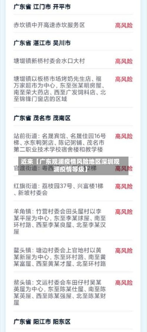 近来【广东观澜疫情风险地区深圳观澜疫情等级】-第2张图片