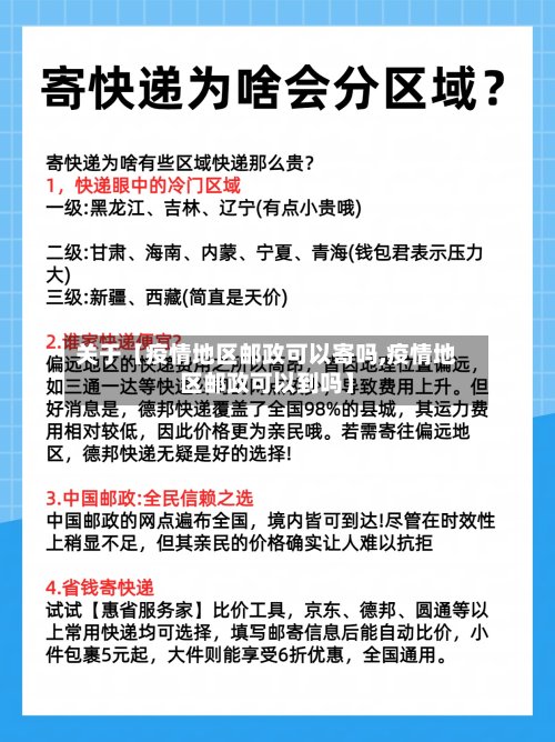 关于【疫情地区邮政可以寄吗,疫情地区邮政可以到吗】