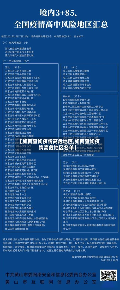 【如何查询疫情高危地区,如何查询疫情高危地区名单】