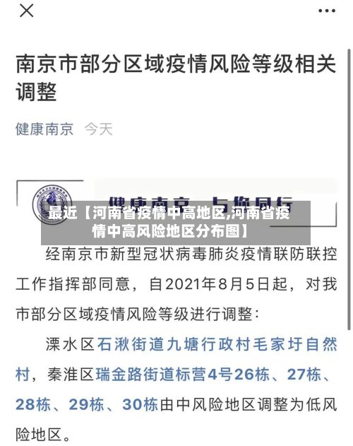 最近【河南省疫情中高地区,河南省疫情中高风险地区分布图】