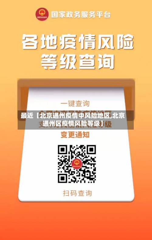 最近【北京通州疫情中风险地区,北京通州区疫情风险等级】