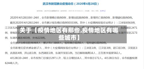 关于【疫情地区有那些,疫情地区有哪些城市】-第3张图片