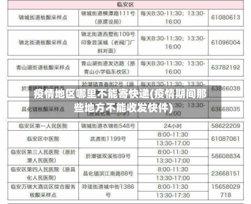 疫情地区哪里不能寄快递(疫情期间那些地方不能收发快件)-第2张图片