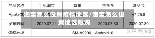 淘宝怎么设置疫情地区/淘宝怎么设置地区限购-第2张图片