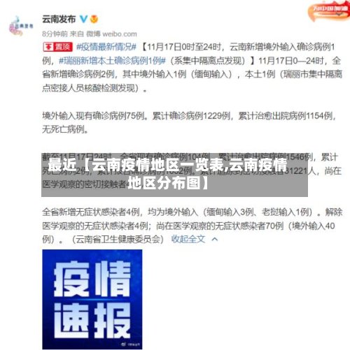 最近【云南疫情地区一览表,云南疫情地区分布图】