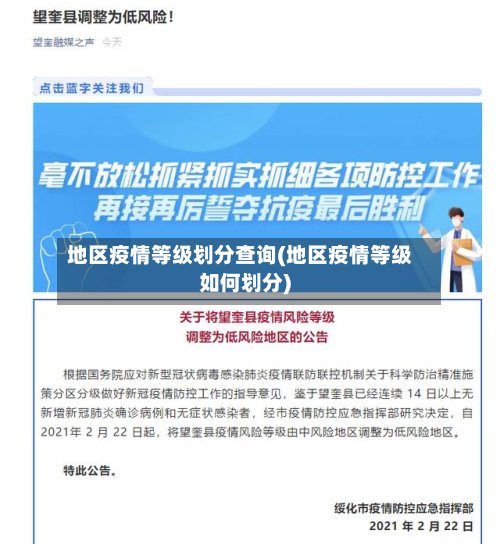地区疫情等级划分查询(地区疫情等级如何划分)
