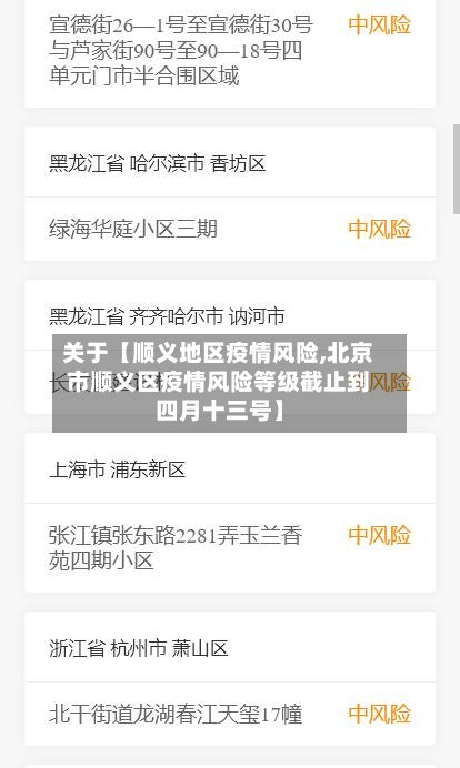 关于【顺义地区疫情风险,北京市顺义区疫情风险等级截止到四月十三号】-第3张图片