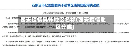 西安疫情具体地区名称(西安疫情地区分类)