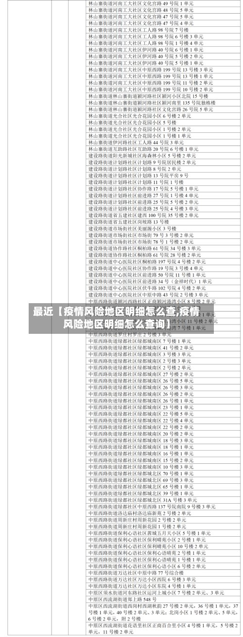 最近【疫情风险地区明细怎么查,疫情风险地区明细怎么查询】-第2张图片