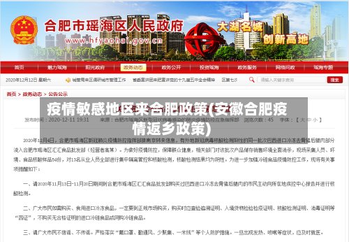 疫情敏感地区来合肥政策(安徽合肥疫情返乡政策)-第2张图片