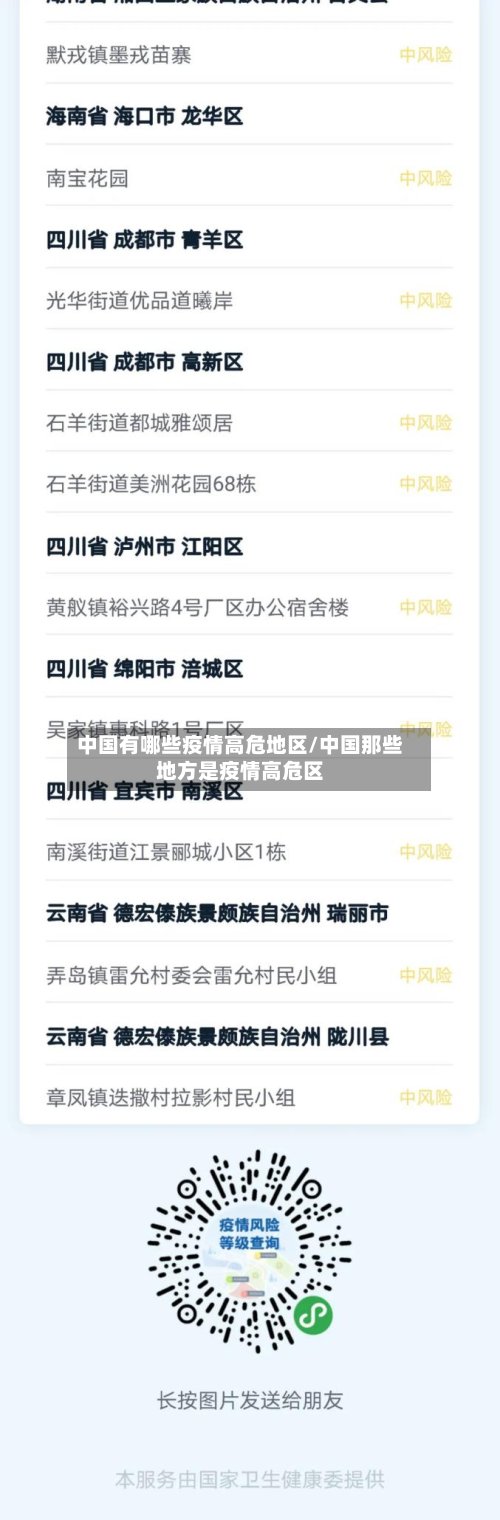 中国有哪些疫情高危地区/中国那些地方是疫情高危区-第2张图片
