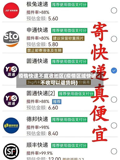疫情快递不能收地区(疫情区域快递不收可以退货吗)