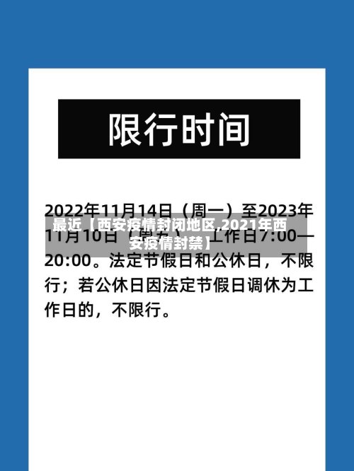 最近【西安疫情封闭地区,2021年西安疫情封禁】