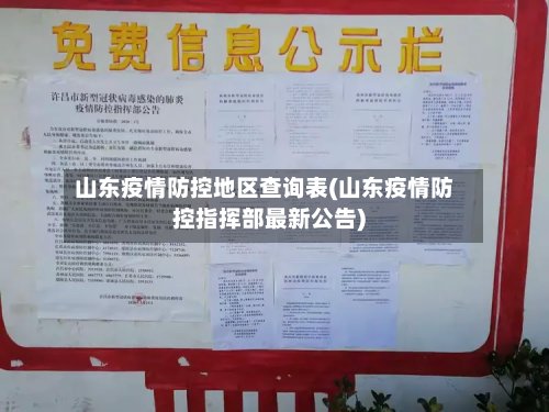 山东疫情防控地区查询表(山东疫情防控指挥部最新公告)