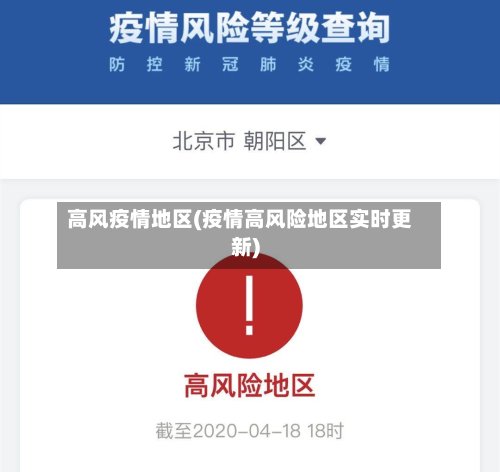 高风疫情地区(疫情高风险地区实时更新)