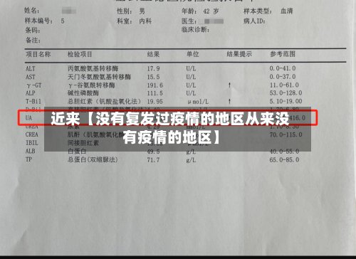 近来【没有复发过疫情的地区从来没有疫情的地区】