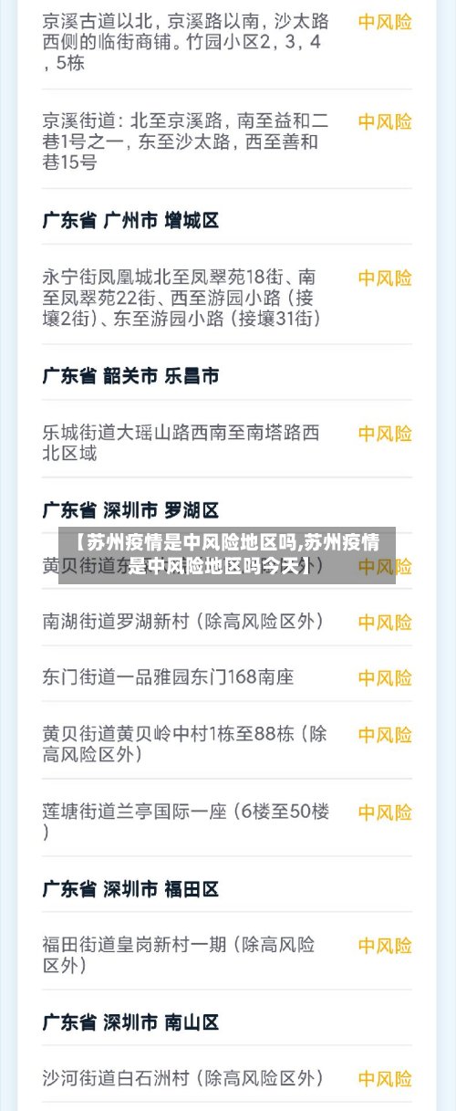 【苏州疫情是中风险地区吗,苏州疫情是中风险地区吗今天】