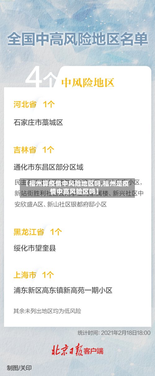 【福州算疫情中风险地区吗,福州是疫情中高风险区吗】-第2张图片