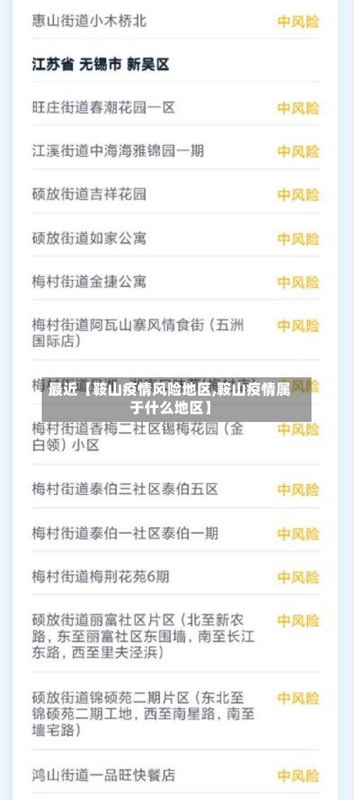 最近【鞍山疫情风险地区,鞍山疫情属于什么地区】-第2张图片