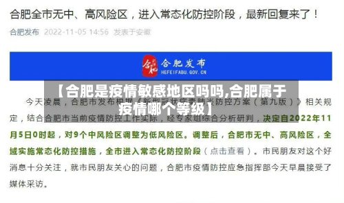 【合肥是疫情敏感地区吗吗,合肥属于疫情哪个等级】-第2张图片