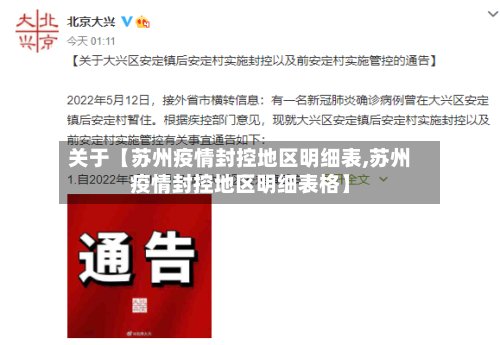 关于【苏州疫情封控地区明细表,苏州疫情封控地区明细表格】