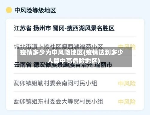 疫情多少为中风险地区(疫情达到多少人算中高危险地区)-第3张图片