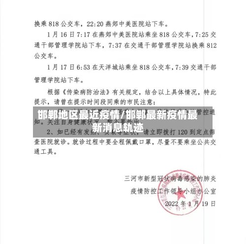 邯郸地区最近疫情/邯郸最新疫情最新消息轨迹-第2张图片