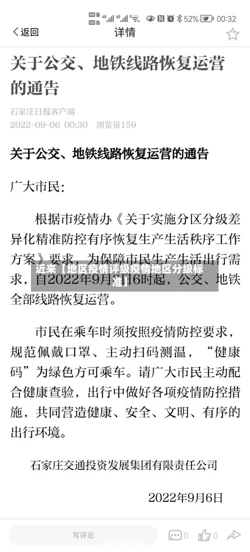 近来【地区疫情评级疫情地区分级标准】