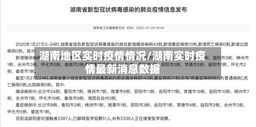 湖南地区实时疫情情况/湖南实时疫情最新消息数据