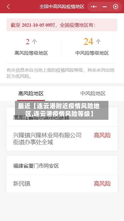 最近【连云港附近疫情风险地区,连云港疫情风险等级】-第2张图片