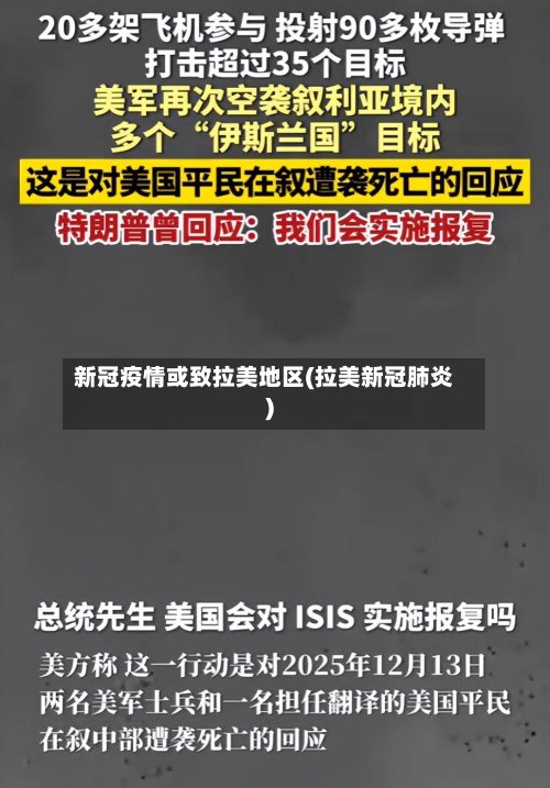 新冠疫情或致拉美地区(拉美新冠肺炎)-第2张图片