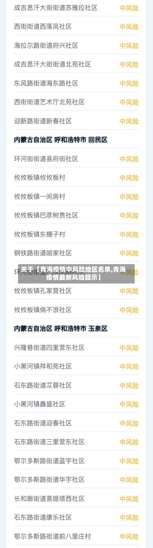 关于【青海疫情中风险地区名单,青海疫情最新风险提示】-第2张图片