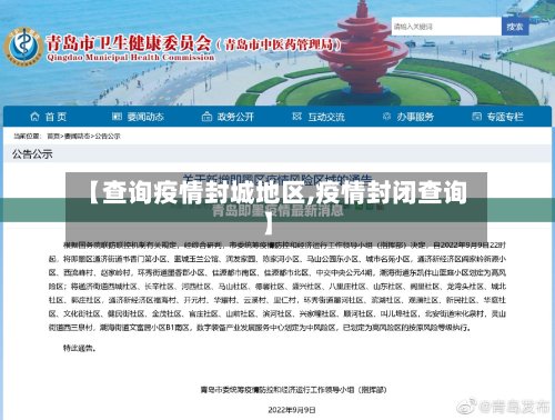 【查询疫情封城地区,疫情封闭查询】