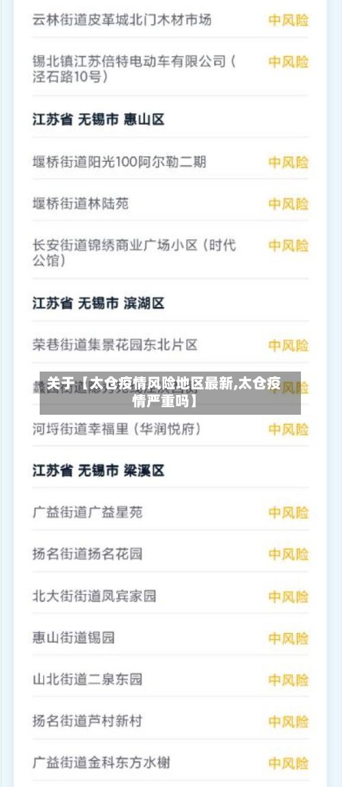 关于【太仓疫情风险地区最新,太仓疫情严重吗】