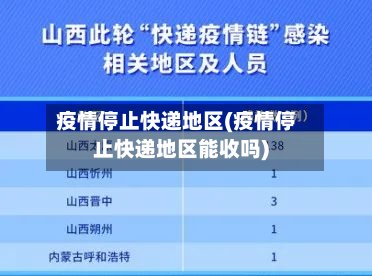 疫情停止快递地区(疫情停止快递地区能收吗)