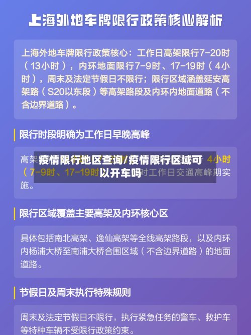 疫情限行地区查询/疫情限行区域可以开车吗-第2张图片