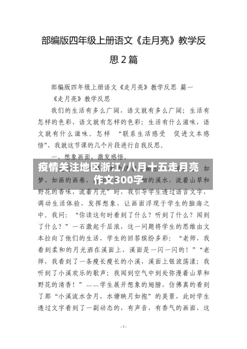 疫情关注地区浙江/八月十五走月亮作文300字