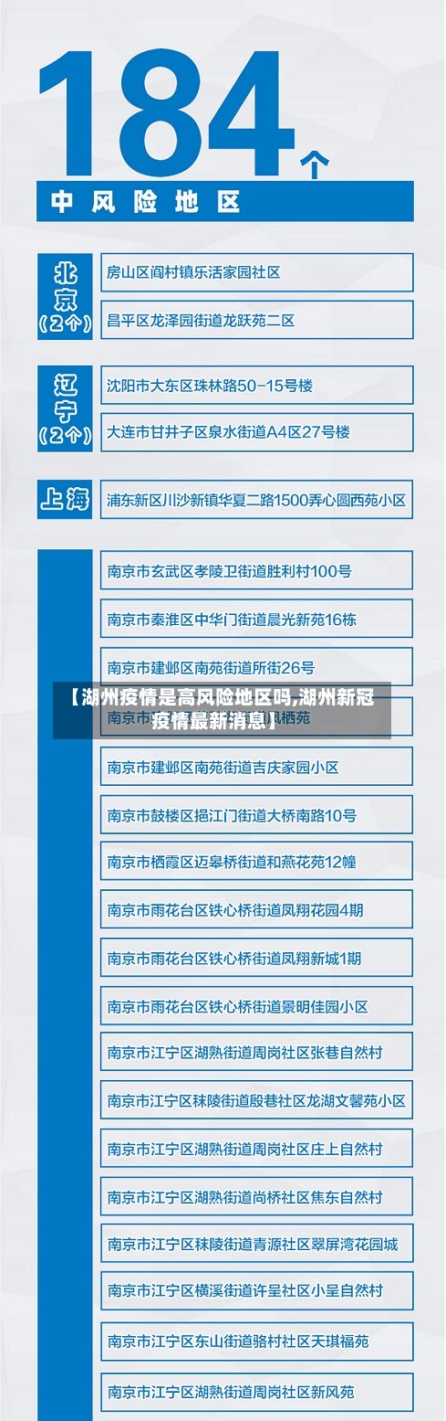 【湖州疫情是高风险地区吗,湖州新冠疫情最新消息】