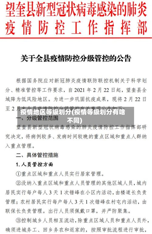 疫情地区等级划分(疫情等级划分有啥不同)