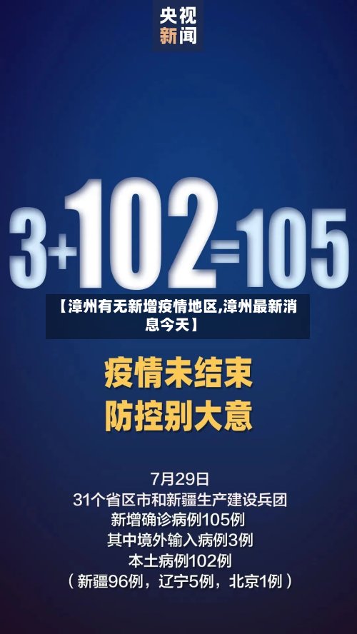 【漳州有无新增疫情地区,漳州最新消息今天】