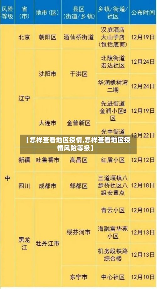【怎样查看地区疫情,怎样查看地区疫情风险等级】